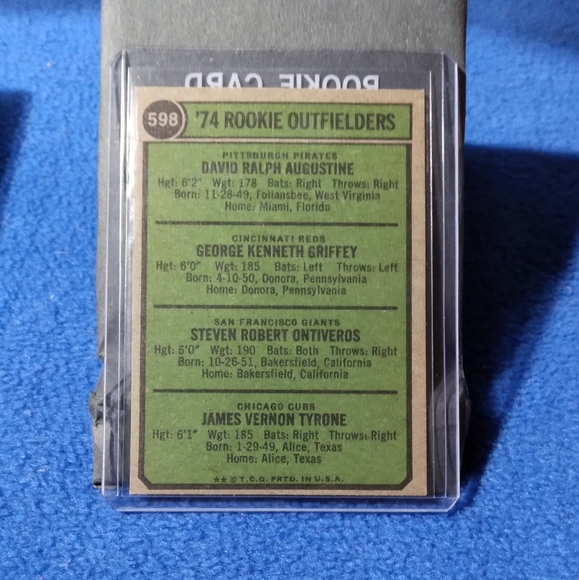 1974 KEN GRIFFEY ROOKIE - Picture 2 of 2